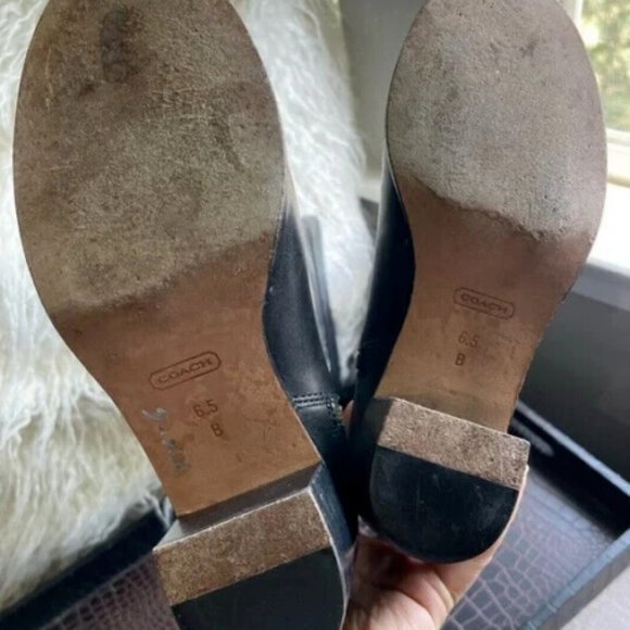 Coach Sapphire Tall Black Leather Riding Boots Size 6.5 Excellent condition - Picture 6 of 7